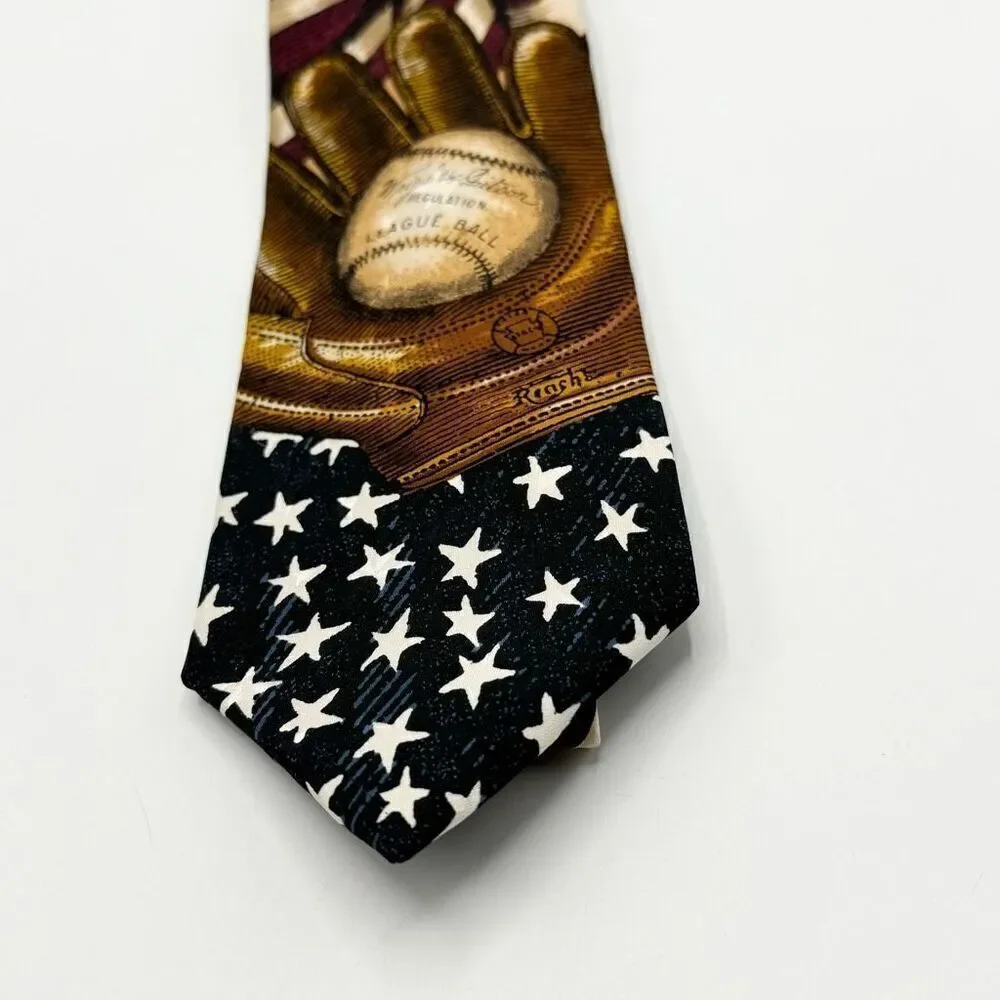 Tango by Max Raab Americana Baseball Neck Tie 49” Silk